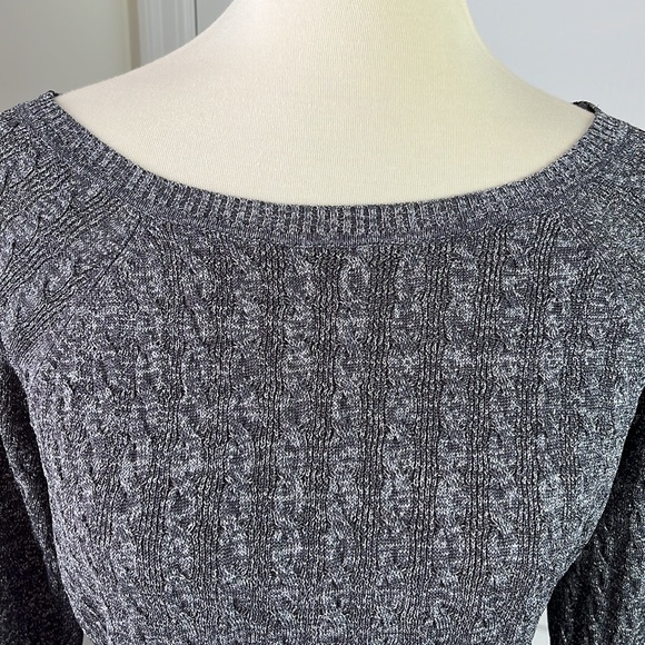 Jones New York Signature Metallic Cable-Knit Sweater - Picture 4 of 10